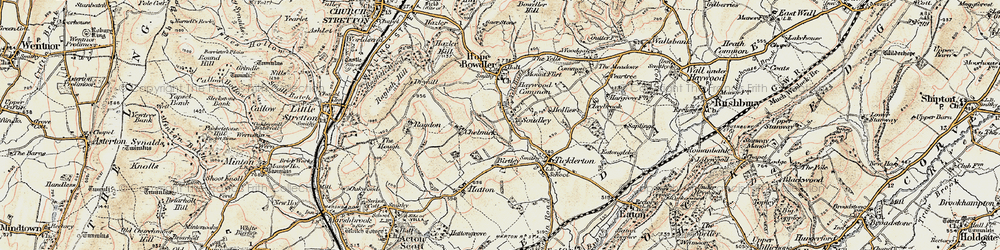 Old map of Soudley in 1902-1903
