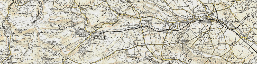 Old map of Soughley in 1903