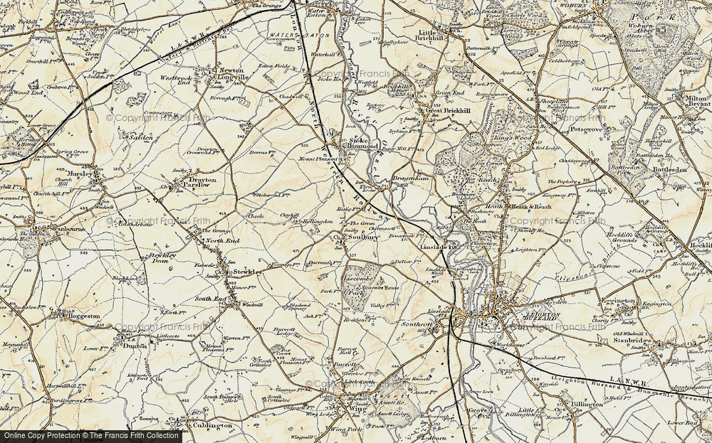 Old Map of Soulbury, 1898 in 1898