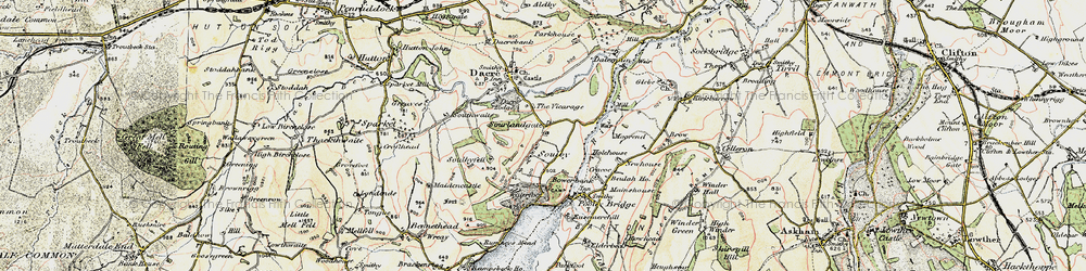 Old map of Dalemain in 1901-1904