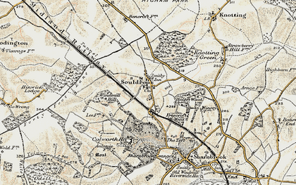 Old map of Souldrop in 1898-1901