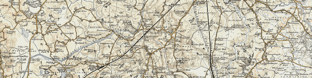 Old map of Wrenbury Heath in 1902