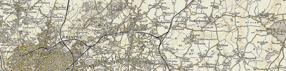 Old map of Soundwell in 1899