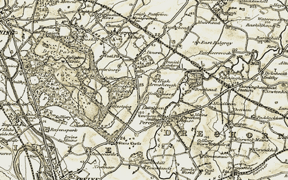 Old map of Sourlie in 1905-1906