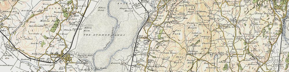 Old map of Soutergate in 1903-1904