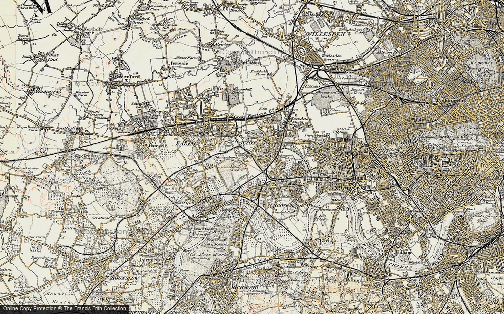 Old Map of South Acton, 1897-1909 in 1897-1909