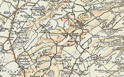 Old map of South Alkham in 1898-1899