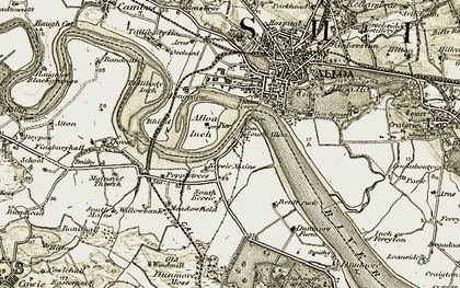 Old map of South Alloa in 1904-1907