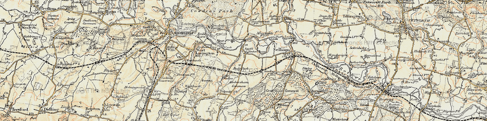 Old map of Ambersham Common in 1897-1900