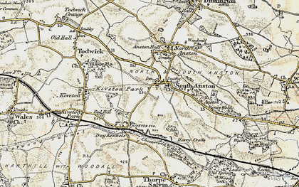 Old map of South Anston in 1902-1903