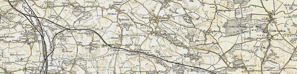 Old map of South Anston in 1902-1903