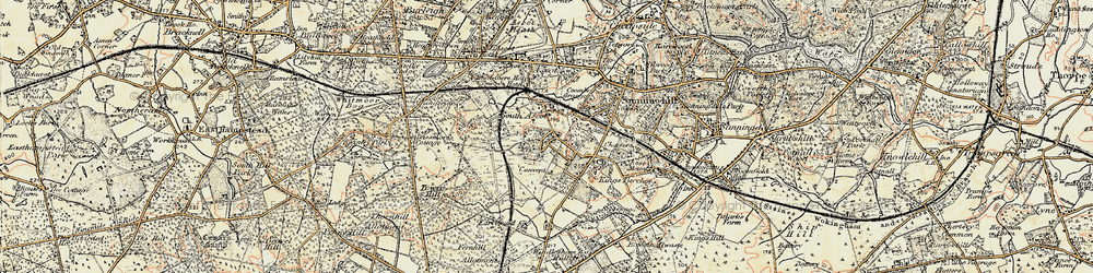 Old map of South Ascot in 1897-1909