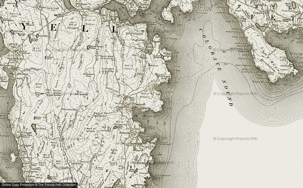 Old Map of South Aywick, 1912 in 1912