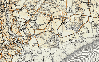 Old map of South Baddesley in 1897-1909
