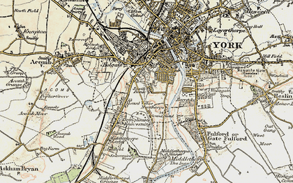 Old map of South Bank in 1903