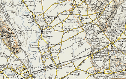 Old map of South Bockhampton in 1897-1909
