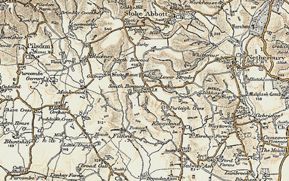 Old map of South Bowood in 1898-1899