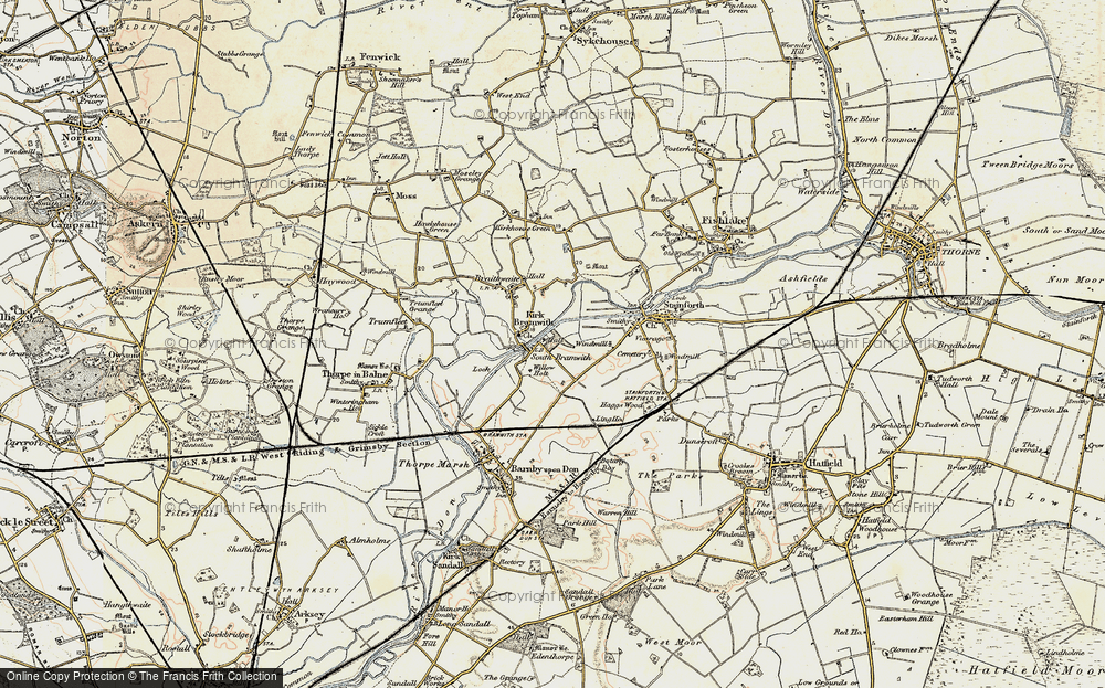 Old Map of South Bramwith, 1903 in 1903