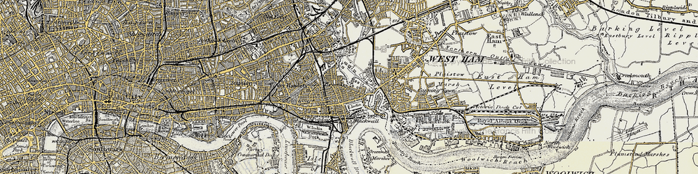 Old map of South Bromley in 1897-1902