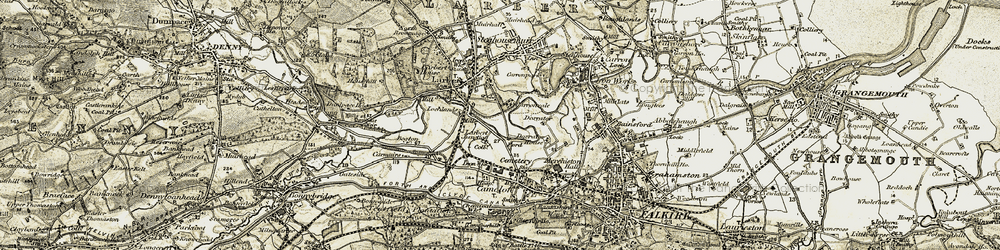 Old map of South Broomage in 1904-1907