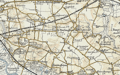 Old map of South Burlingham in 1901-1902