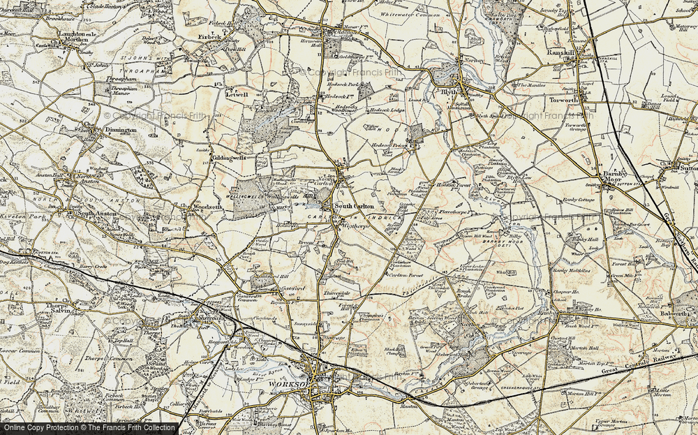 Old Map of South Carlton, 1902-1903 in 1902-1903