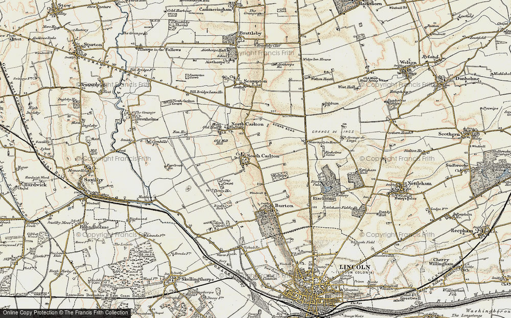 Old Map of Historic Map covering Watering Dyke Houses in 1902-1903
