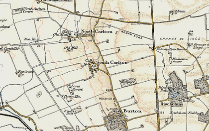 Old map of South Carlton in 1902-1903