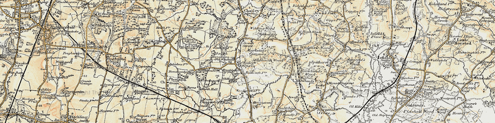 Old map of Balneath Wood in 1898
