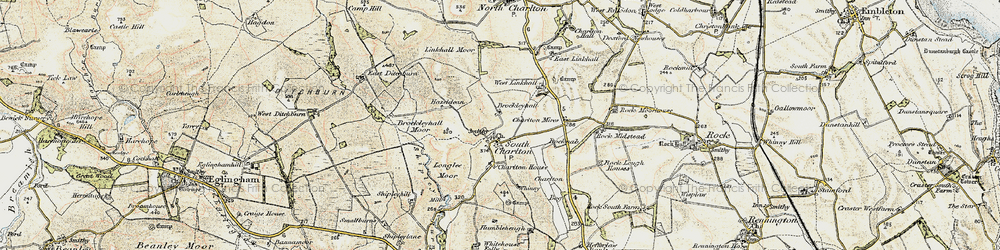 Old map of Brockleyhall Moor in 1901-1903