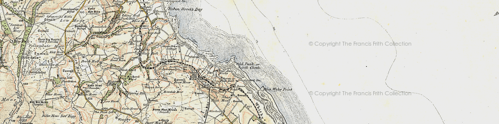 Old map of South Cheek in 1903-1904