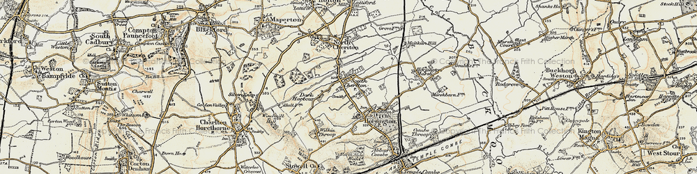 Old map of South Cheriton in 1899