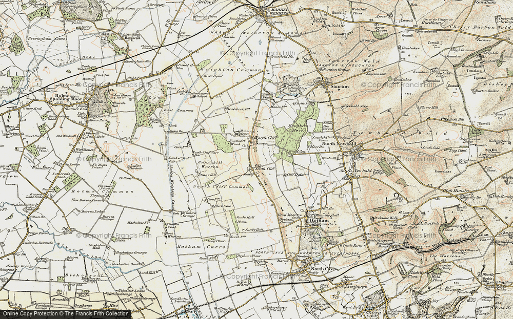 Old Map of Historic Map covering Bunny Hill in 1903
