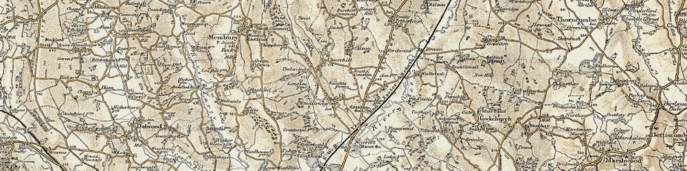 Old map of South Common in 1898-1899