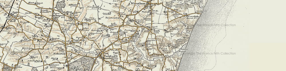 Old map of South Cove in 1901-1902