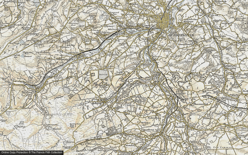 Old Map of South Crosland, 1903 in 1903