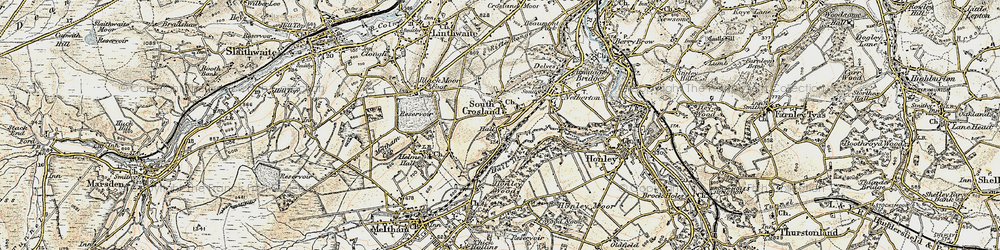 Old map of South Crosland in 1903