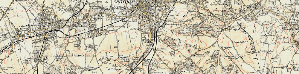 Old map of South Croydon in 1897-1902