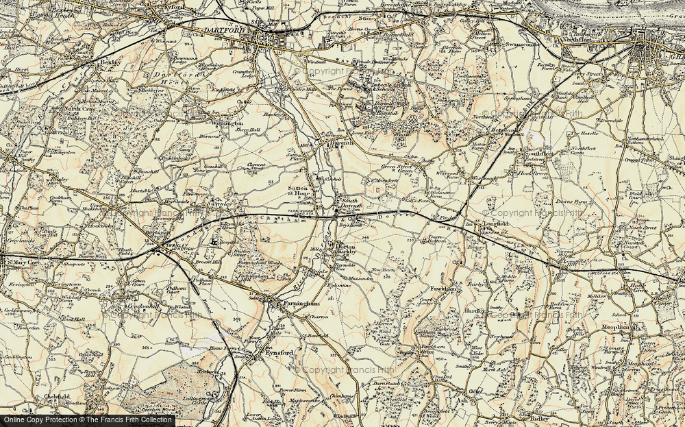 Old Map of South Darenth, 1897-1898 in 1897-1898