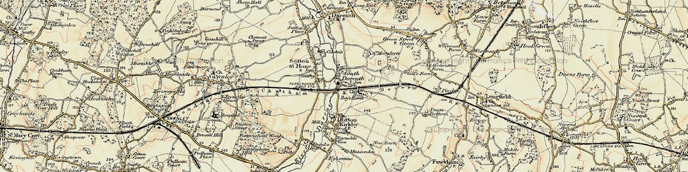 Old map of South Darenth in 1897-1898