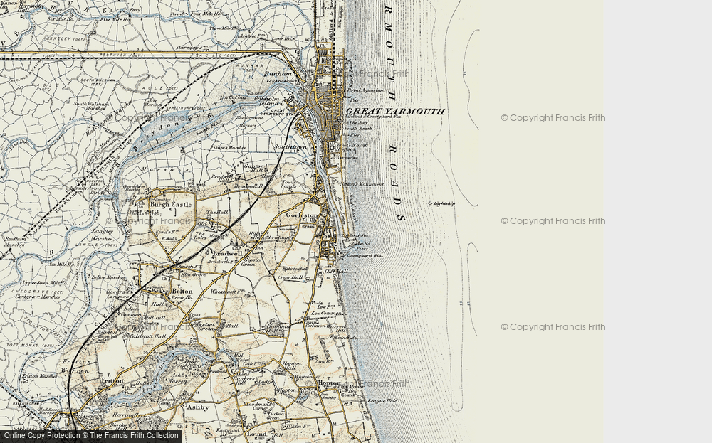 Old Map of South Denes, 1901-1902 in 1901-1902