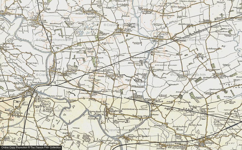 Old Map of Historic Map covering Bowland Ho in 1903