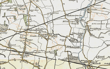 Old map of Bowthorpe Hall in 1903