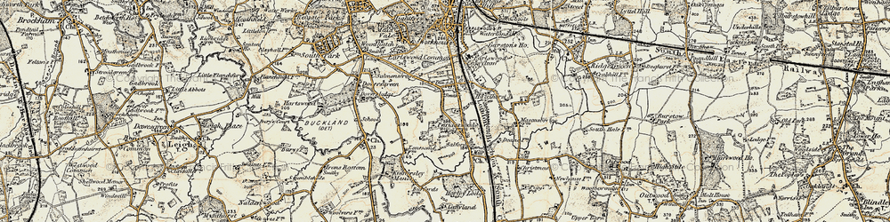 Old map of South Earlswood in 1898-1909