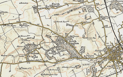 Old map of Ackthorpe Village in 1903