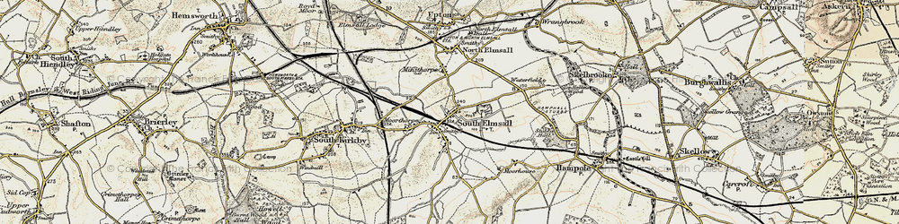 Old map of South Elmsall in 1903