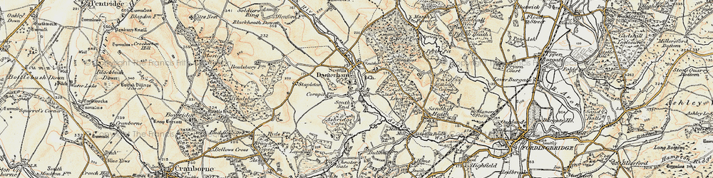 Old map of South End in 1897-1909