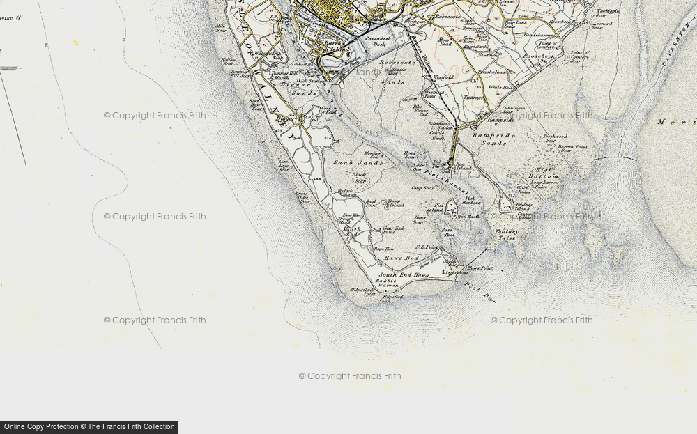 Old Map of Historic Map covering Black Scar in 1903-1904