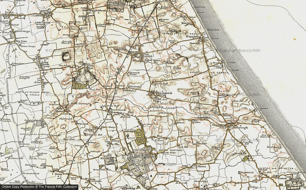 Old Map of Historic Map covering Westlands in 1903-1908