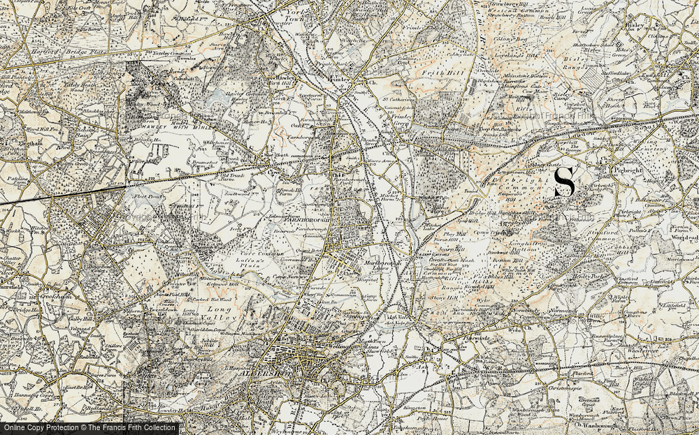 Old Map of South Farnborough, 1897-1909 in 1897-1909